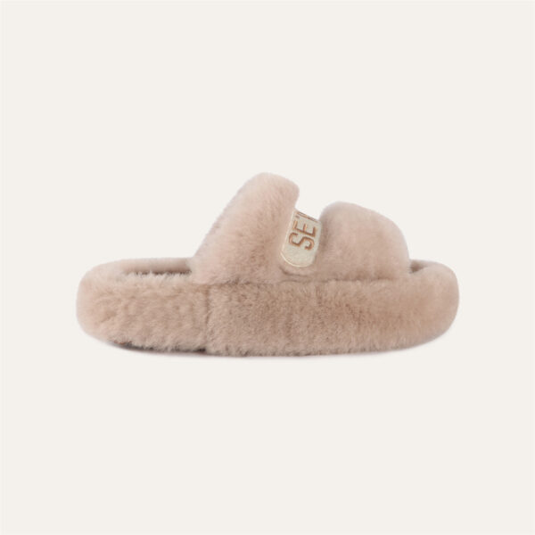 EMBROIDERED PLATFORM SILDE